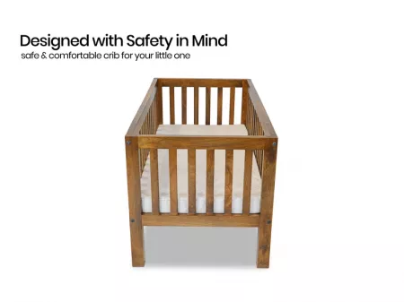 Clara Baby Crib (Cot) with Mattress (46 X 22 X 3)